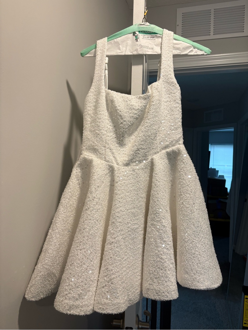 BabyBoo White Sequin Dress